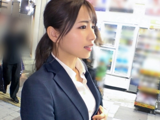 【黒パンストOLのオフィス外セックス】仕事帰りのスーツ姿お姉さんをナンパ！敏感なマンコをトロトロにされ、パンスト破いて肉棒挿入！オフィスでは見せないエロ顔で感じまくる！