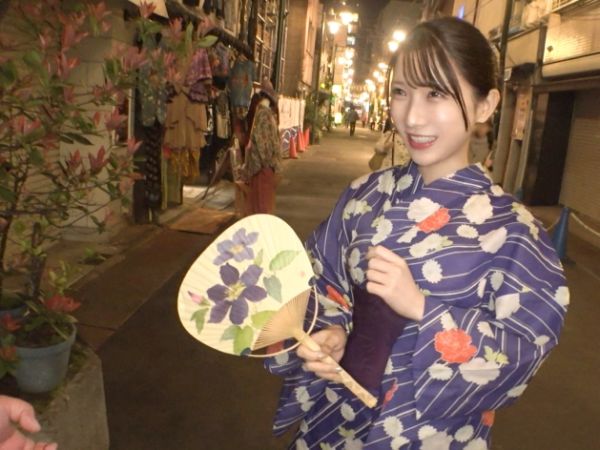 【夏祭りナンパ】『彼氏待たせてるのに…』浴衣姿の美乳ギャルを口説いてホテルへ！！彼氏以外のチ○ポに戸惑いながらも感じちゃう浮気セックス♡浴衣を脱がせて美ボディを独占！！